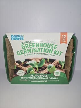 NEW Back To The Roots Greenhouse Germination Kit 12-Cell Tray & Lid